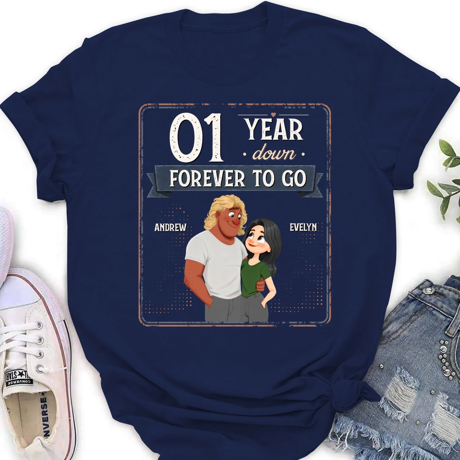 Years Down Forever To Go - Personalized Custom Shirt - Image 20