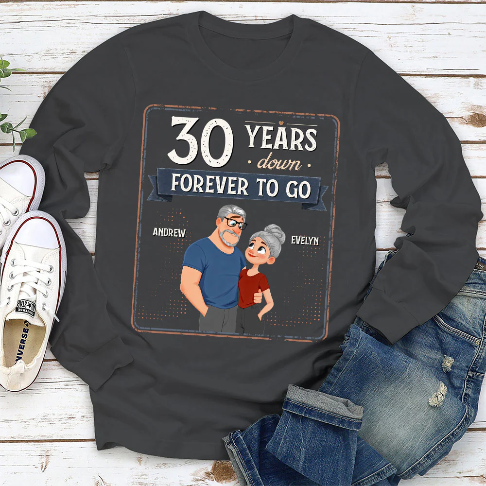 Years Down Forever To Go - Personalized Custom Shirt - Image 6