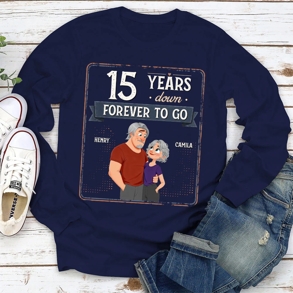Years Down Forever To Go - Personalized Custom Shirt - Image 7