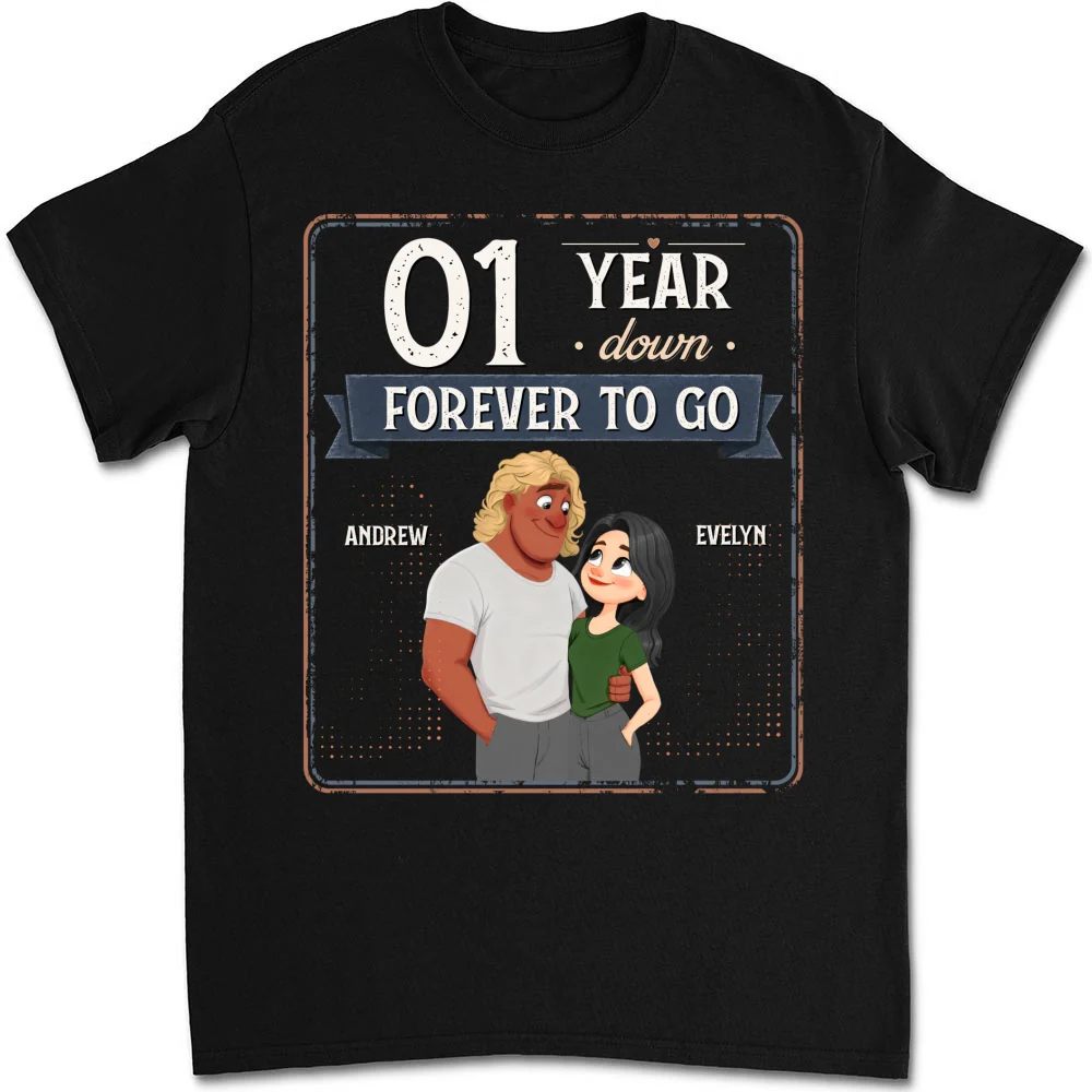 Years Down Forever To Go - Personalized Custom Shirt - Image 8