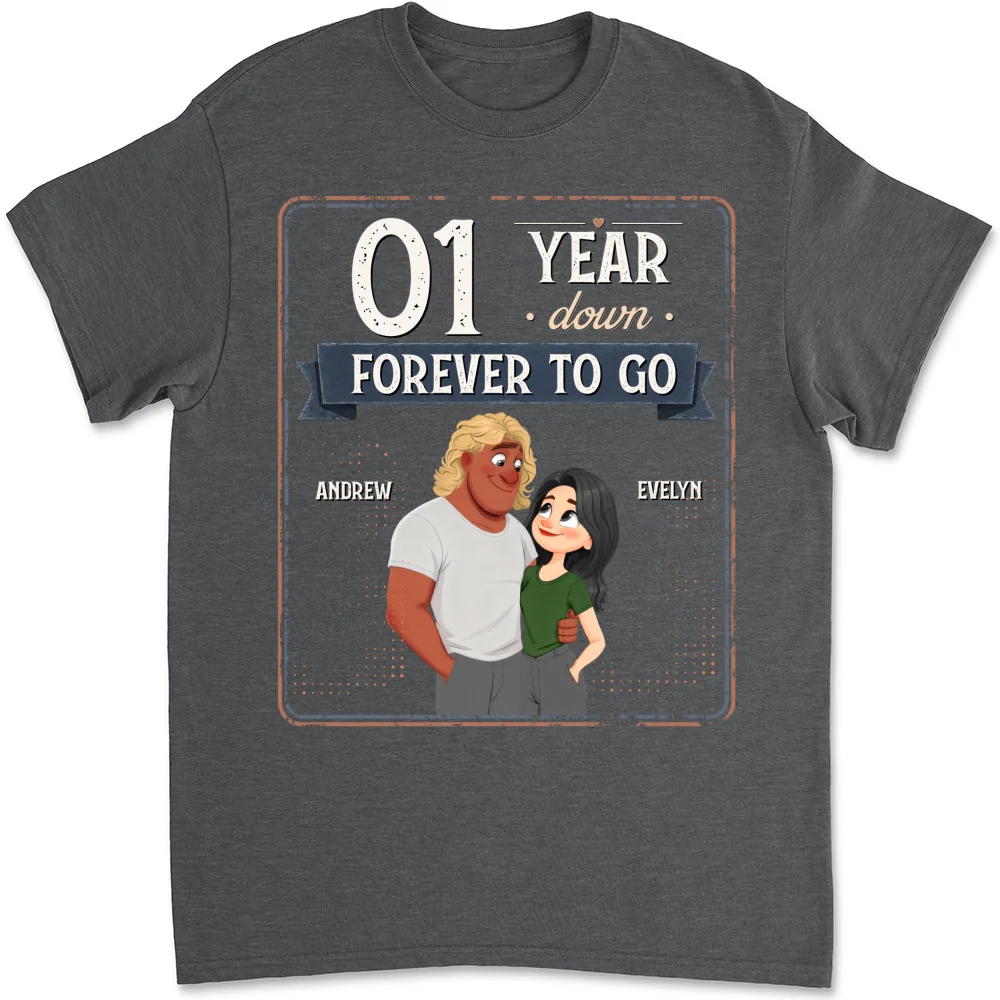 Years Down Forever To Go - Personalized Custom Shirt - Image 9