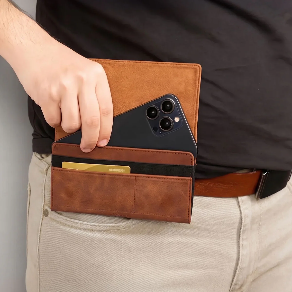 You And Me We Got This - Personalized Custom Leather Phone And Card Holster - Image 6
