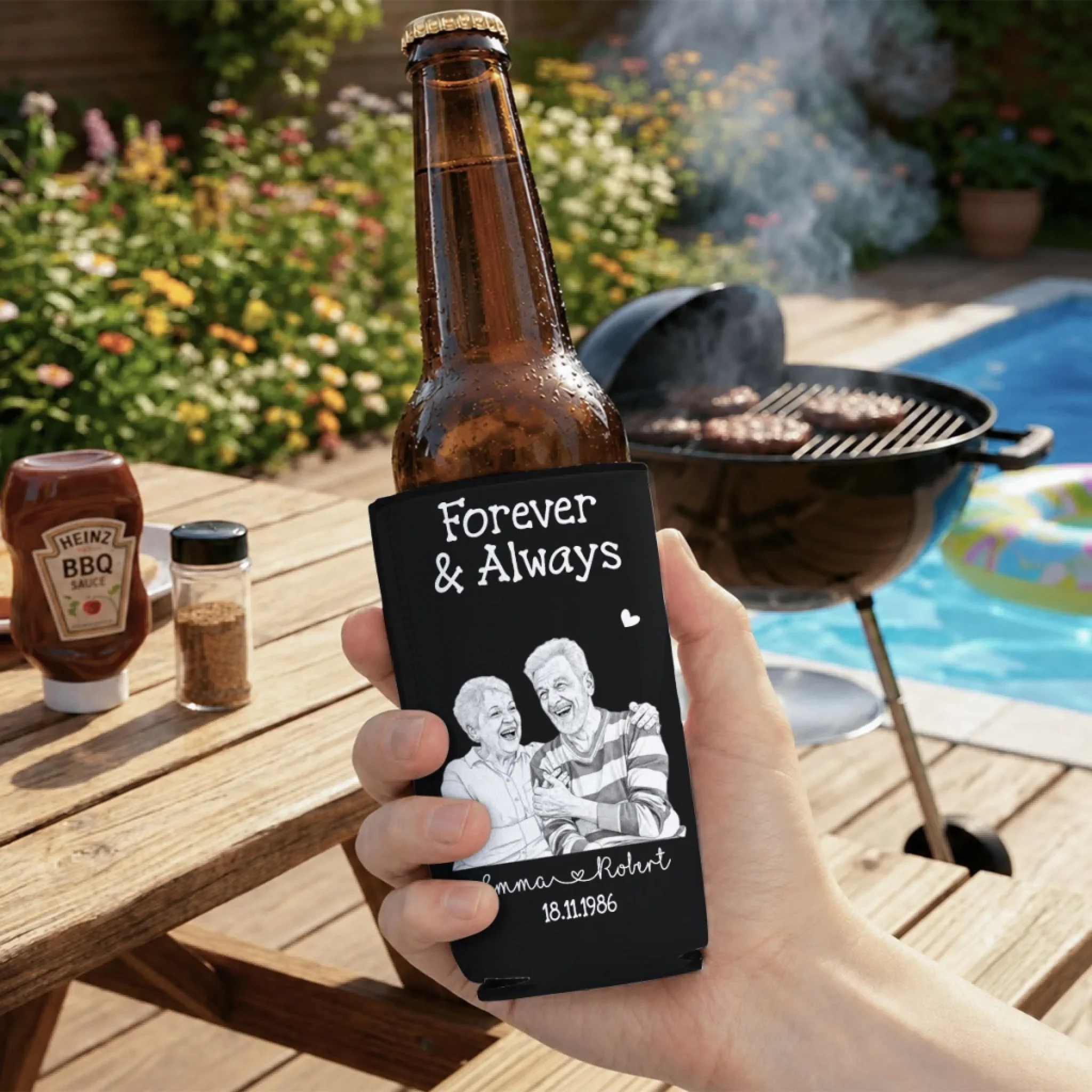 You And Me We Got This - Personalized Custom Skinny Can Cooler - Image 5