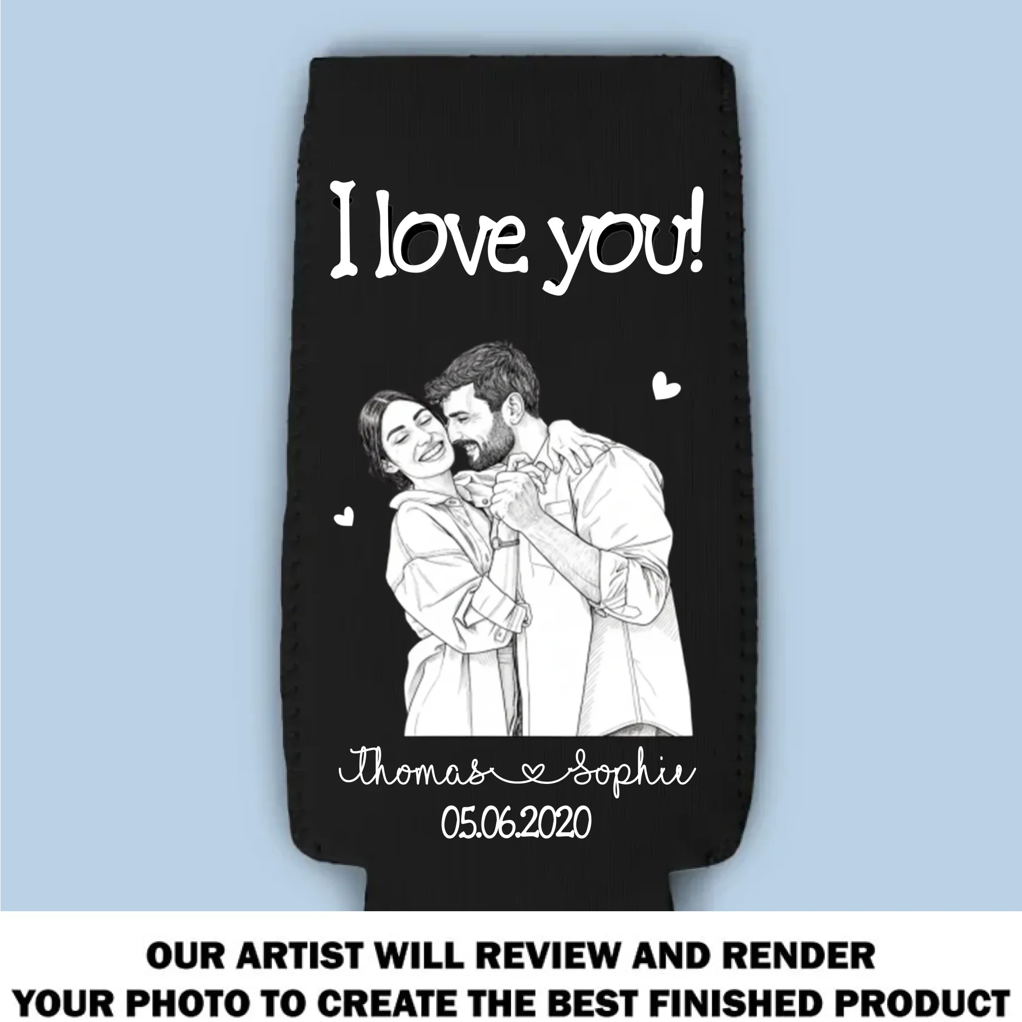 You And Me We Got This - Personalized Custom Skinny Can Cooler - Image 9