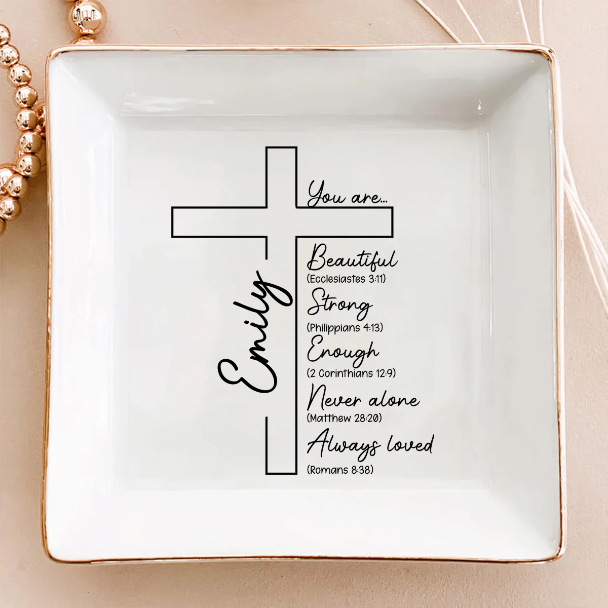 You Are Chosen And Loved - Personalized Custom Jewelry Dish