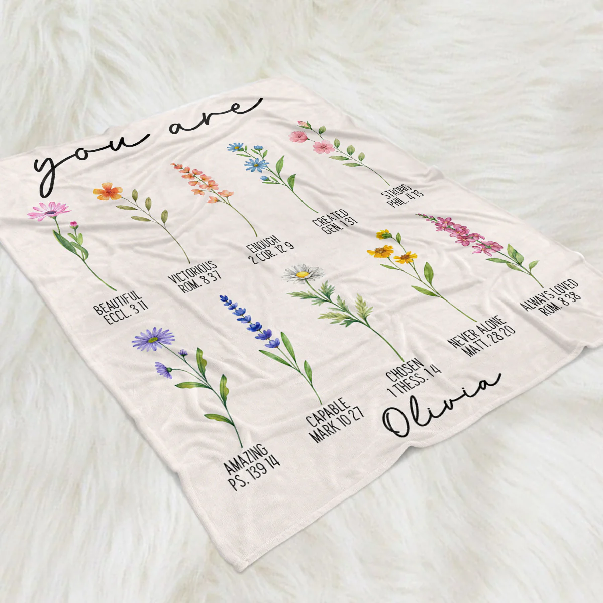 You Are Inspiring - Personalized Custom Fleece Blanket - Image 2