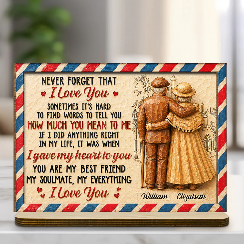 You Are Mine - Personalized Custom 2-Layer Wood Plaque With Flat Base