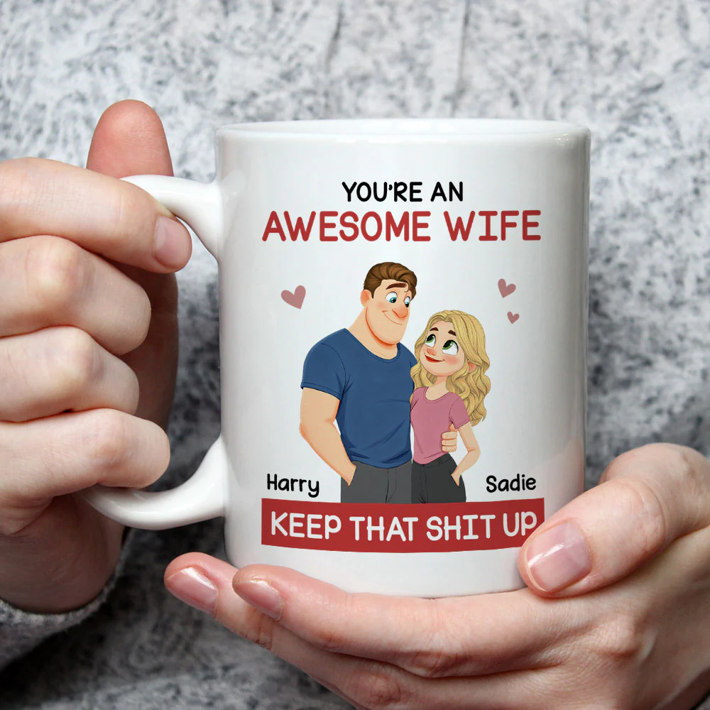 You Are My Awesome Wife - Personalized Custom Coffee Mug - Image 3