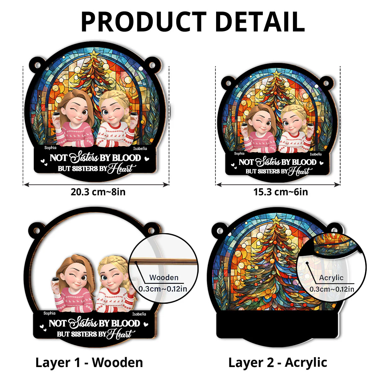 You Are My Christmas Miracle - Personalized Custom Suncatcher - Image 6