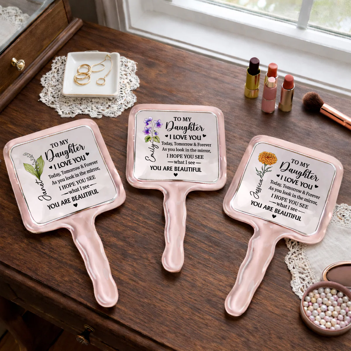 You Are My Greatest Blessing - Personalized Custom Handheld Mirror - Image 4