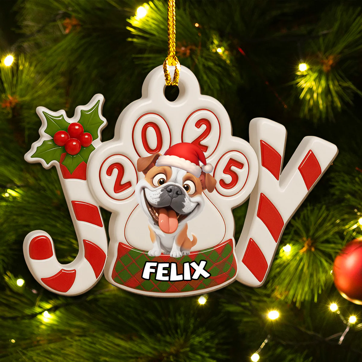 You Are My Joy - Personalized Custom 3D Effect Wood Ornament - Image 3