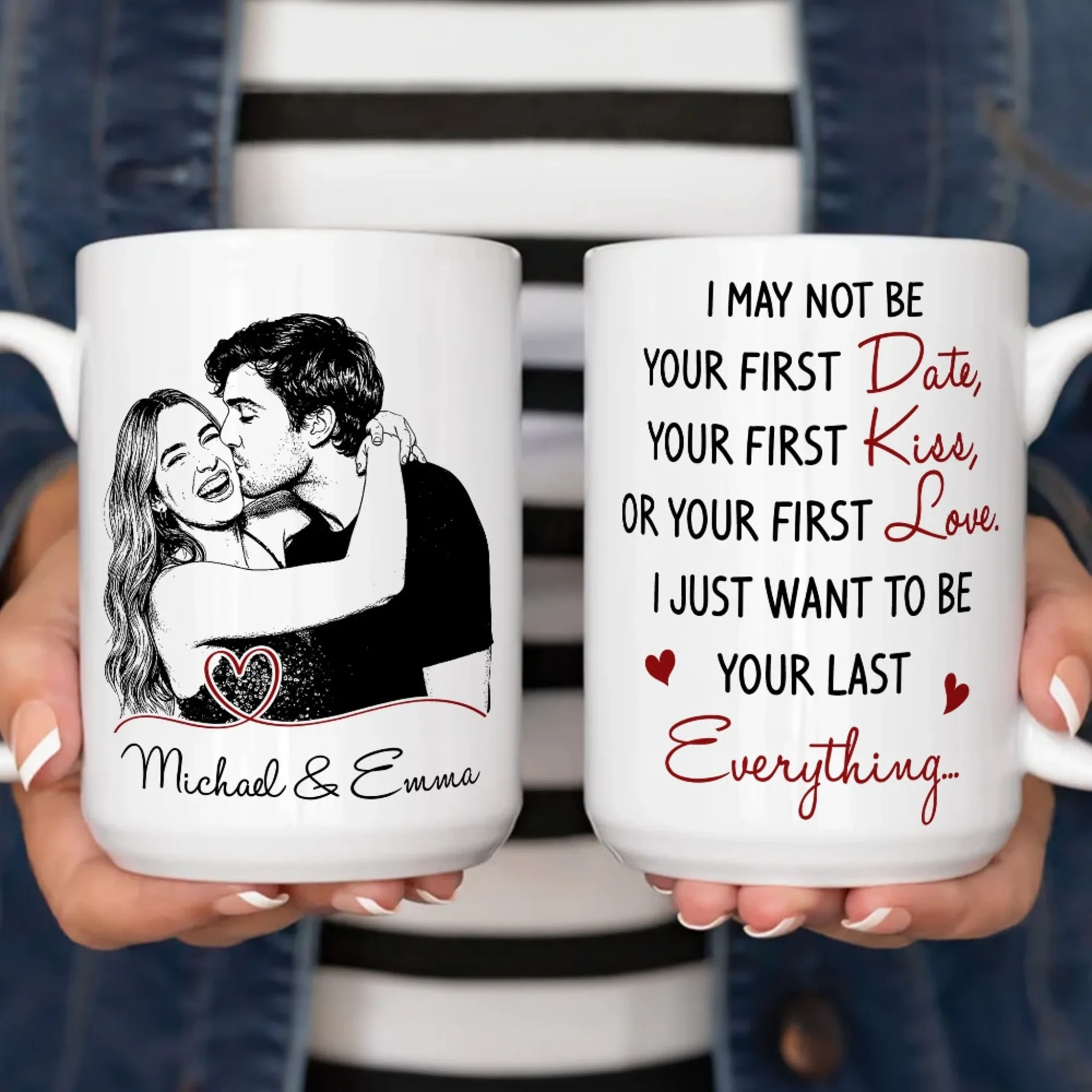 You Are My Last Everything Sketch - Personalized Custom Coffee Mug - Image 3