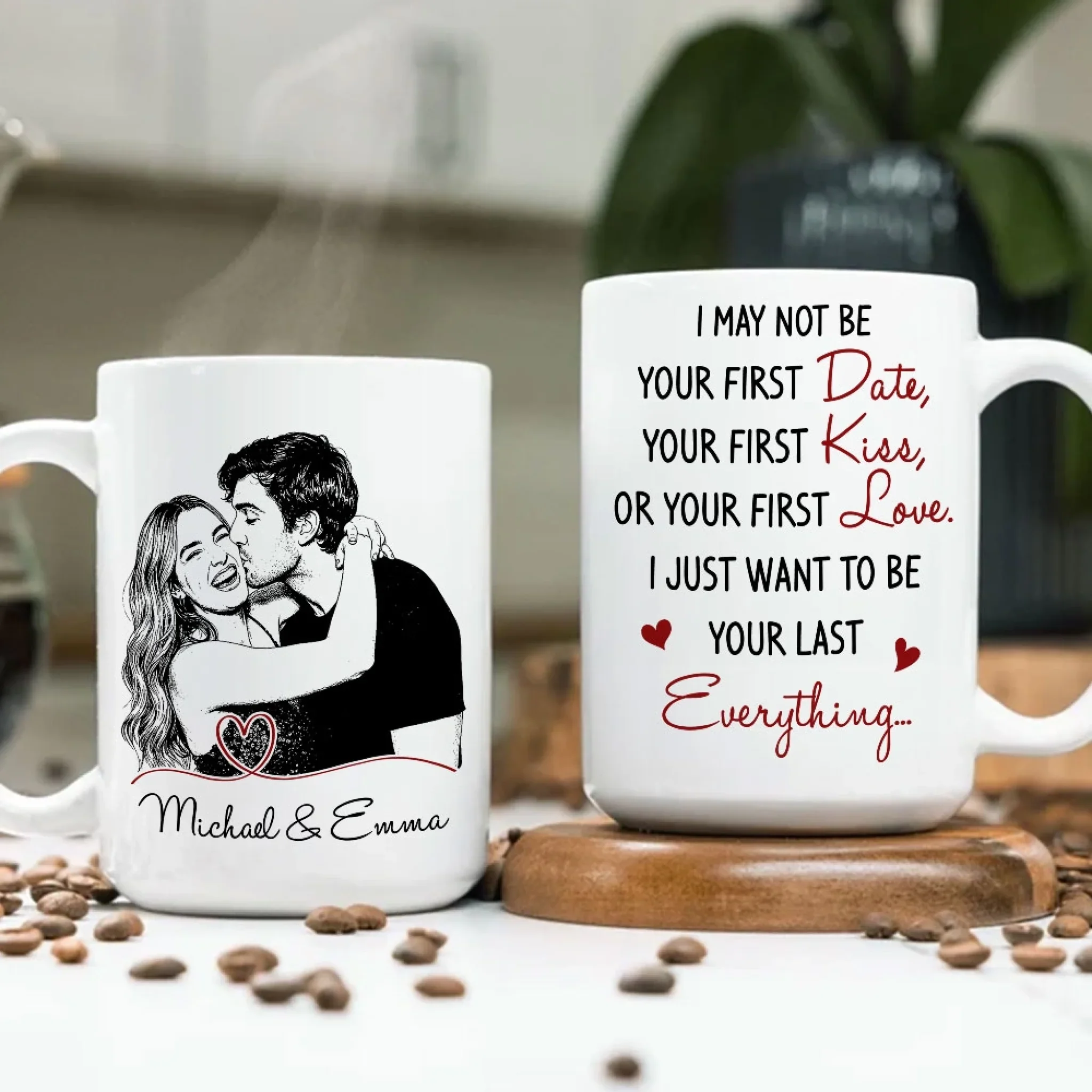 You Are My Last Everything Sketch - Personalized Custom Coffee Mug - Image 5