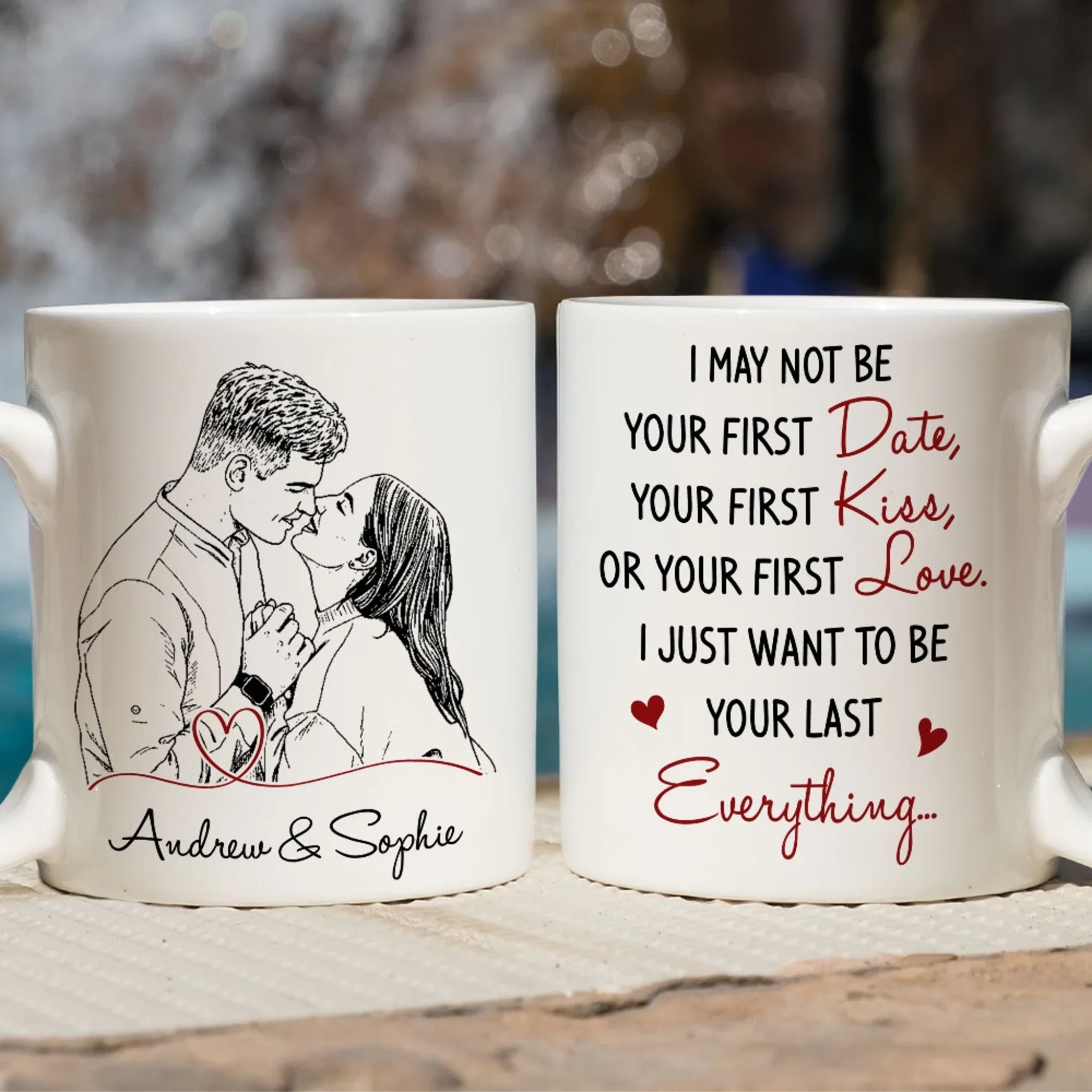 You Are My Last Everything Sketch - Personalized Custom Coffee Mug - Image 6