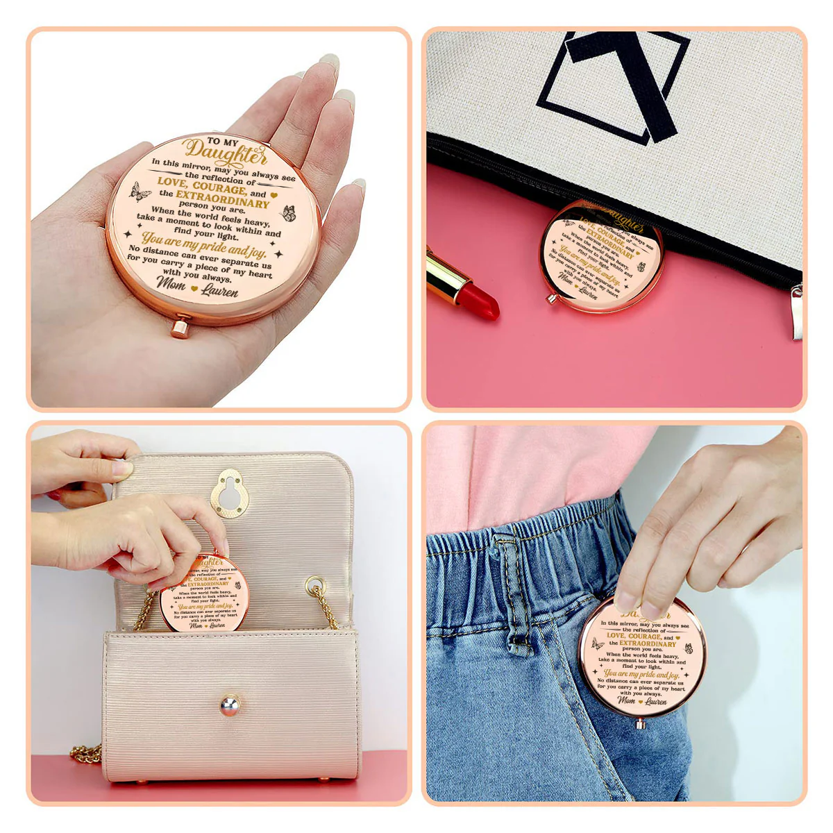 You Are My Pride And Joy - Personalized Custom Compact Mirror - Image 4