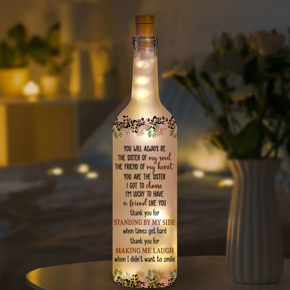 You Are My Soul Sister Ver Photo - Personalized Custom Bottle Lamp - Image 5
