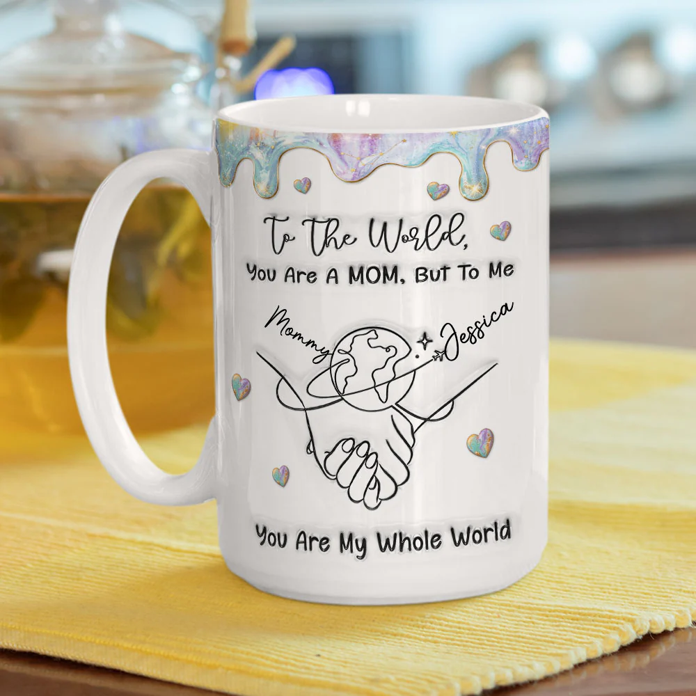 You Are My World - Personalized Custom 3D Inflated Effect Coffee Mug - Image 6