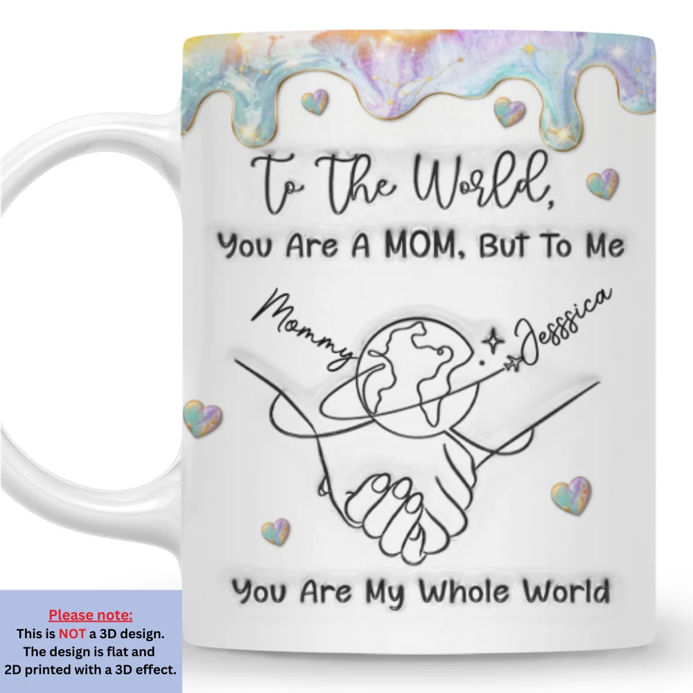 You Are My World - Personalized Custom 3D Inflated Effect Coffee Mug - Image 8