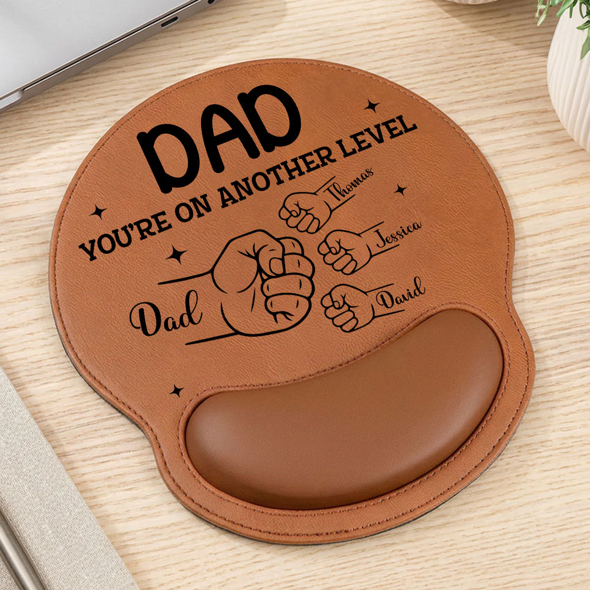You Are On Another Level - Personalized Custom Leather Mouse Pad