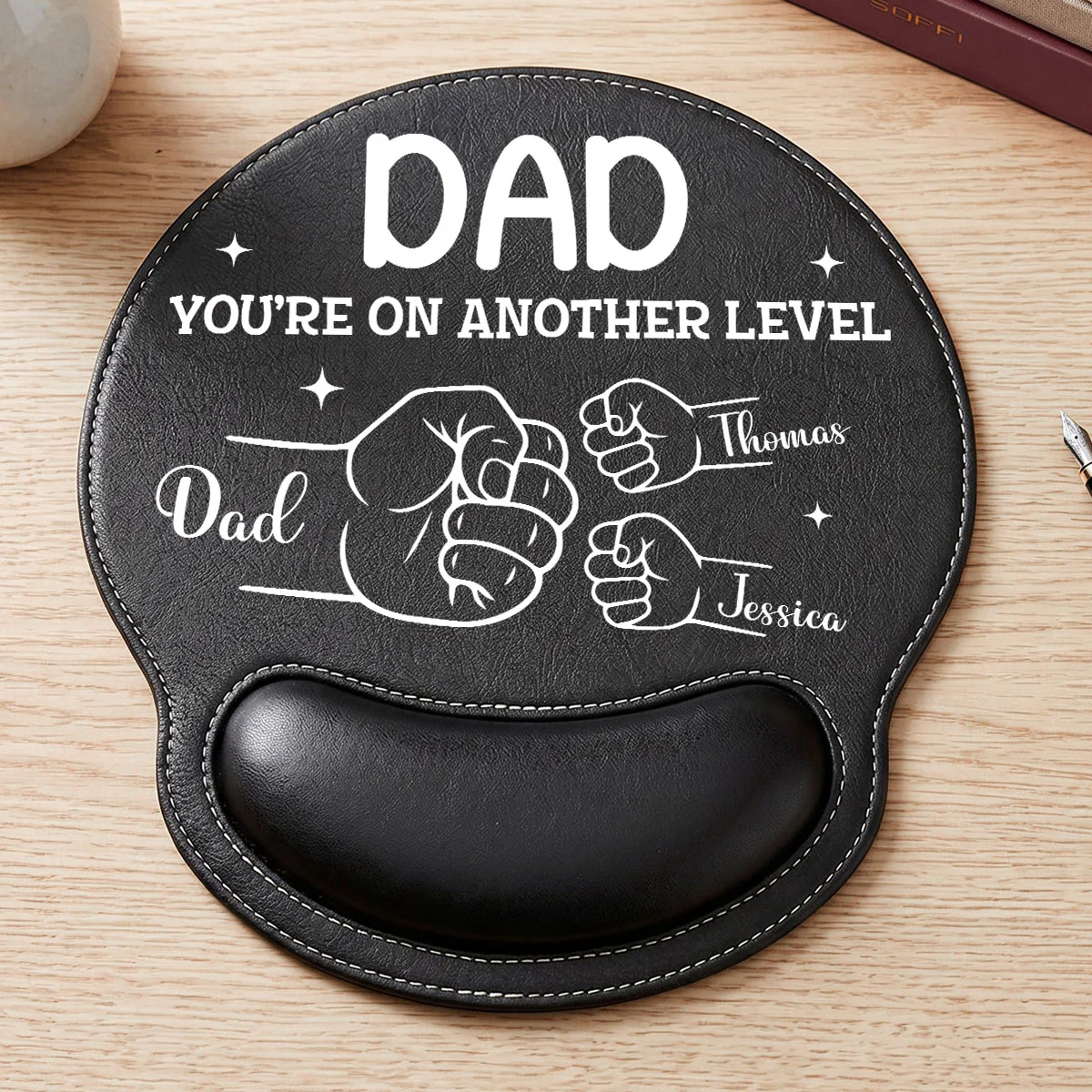 You Are On Another Level - Personalized Custom Leather Mouse Pad - Image 3