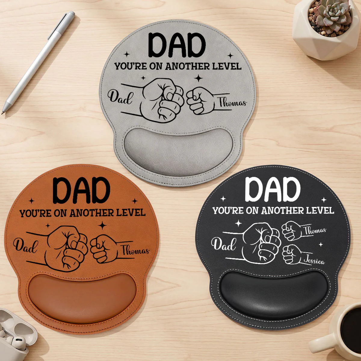 You Are On Another Level - Personalized Custom Leather Mouse Pad - Image 5