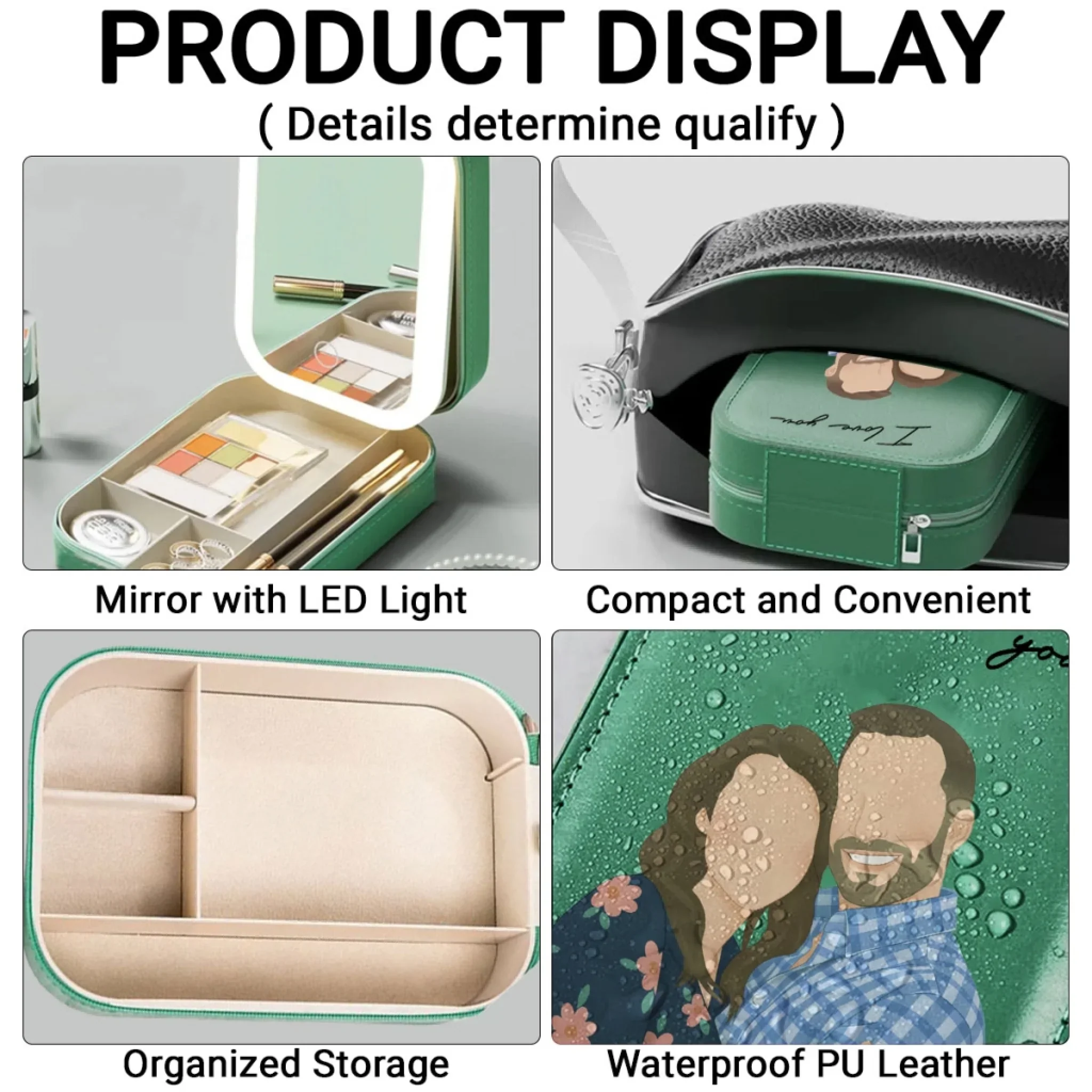 You Are So Beautiful - Personalized Custom Jewelry Box With LED Mirror - Image 4