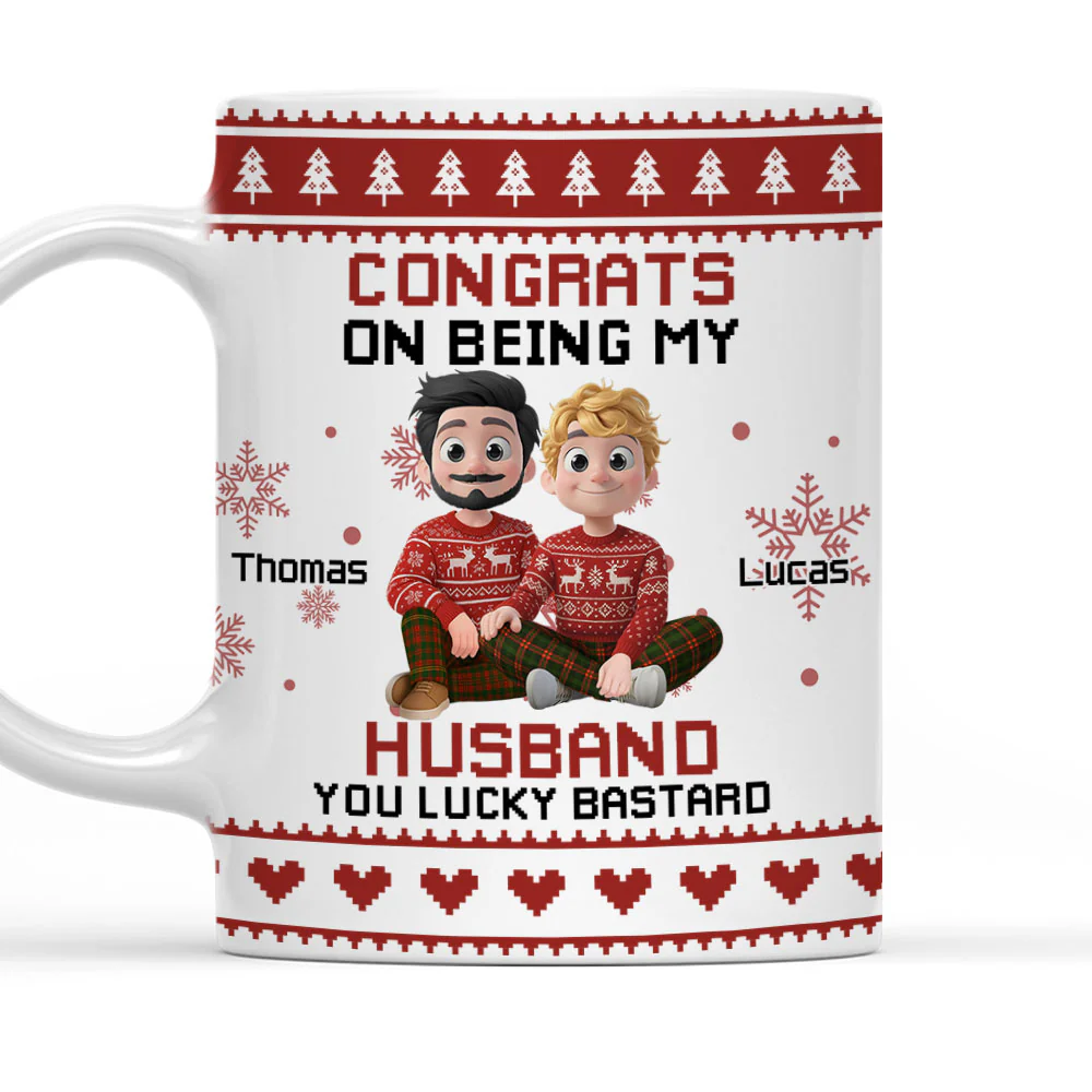 You Are So Lucky My Man - Personalized Custom Coffee Mug