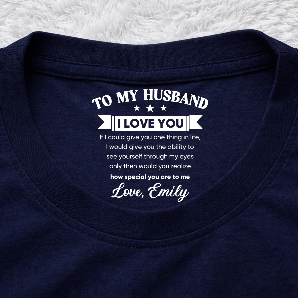 You Are Special My Love - Personalized Custom Inside Neck Print T-Shirt - Image 3