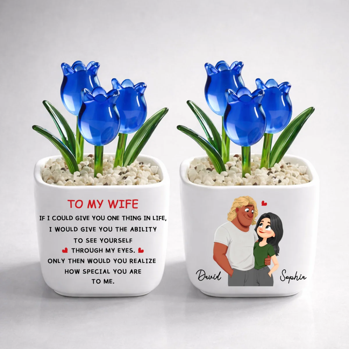 You Are Special - Personalized Custom Glass Everlasting Tulips - Image 7