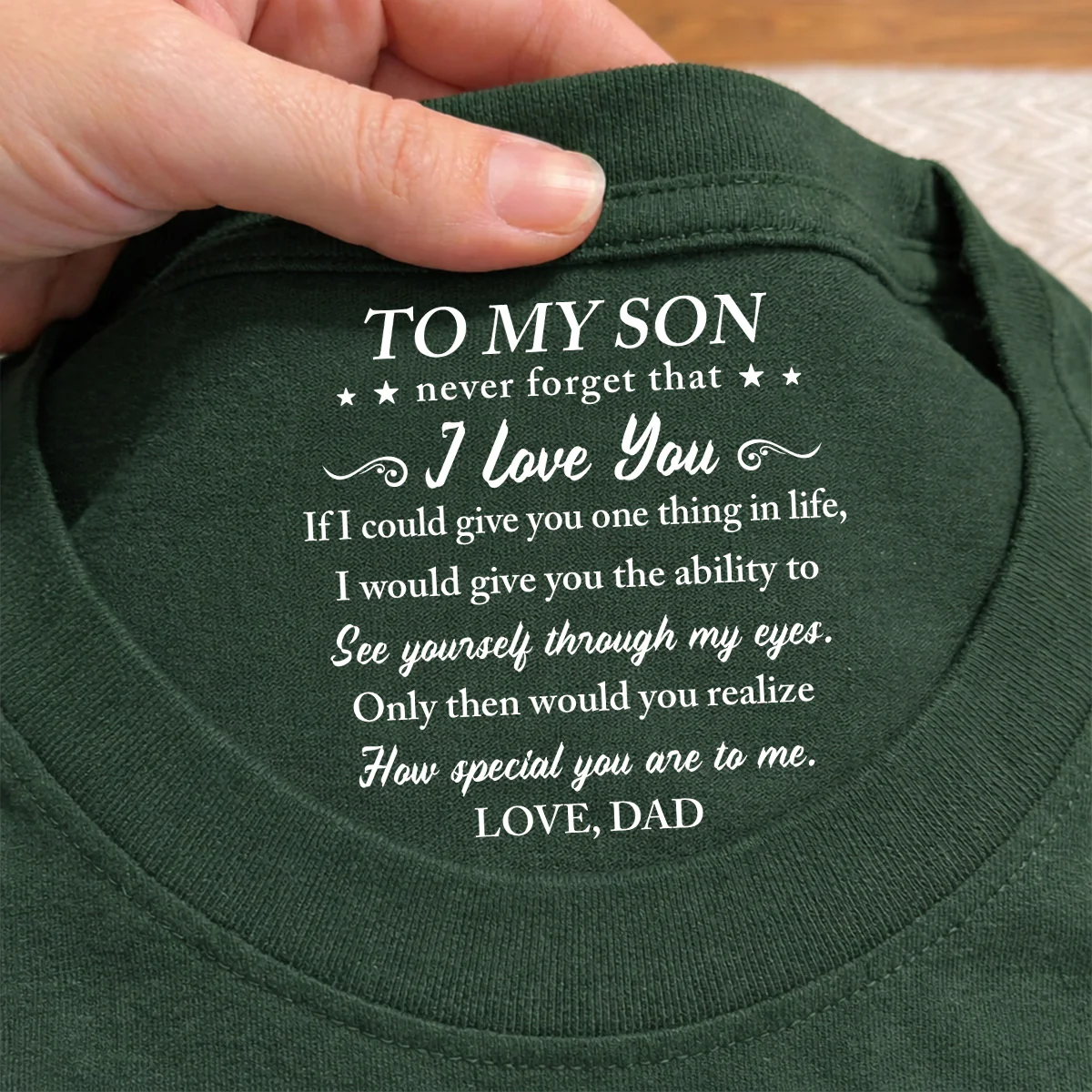 You Are Special - Personalized Custom Inside Neck Print T-Shirt - Image 2