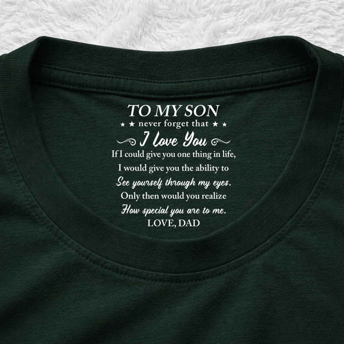 You Are Special - Personalized Custom Inside Neck Print T-Shirt - Image 9