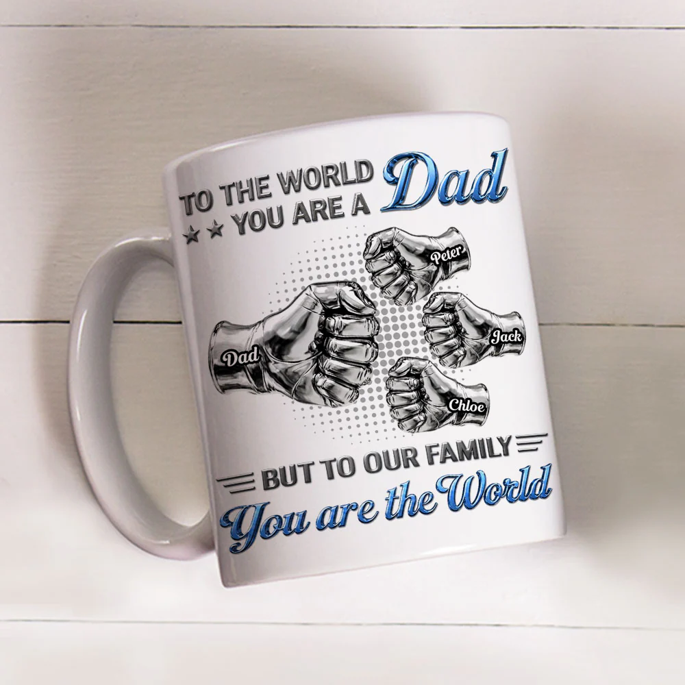 You Are The World To Our Family - Personalized Custom 3D Inflated Effect Mug - Image 3