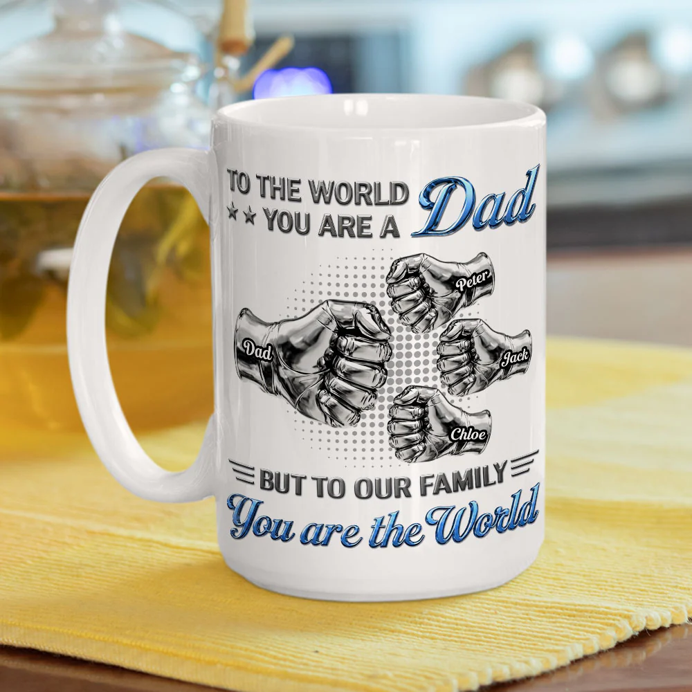 You Are The World To Our Family - Personalized Custom 3D Inflated Effect Mug - Image 4
