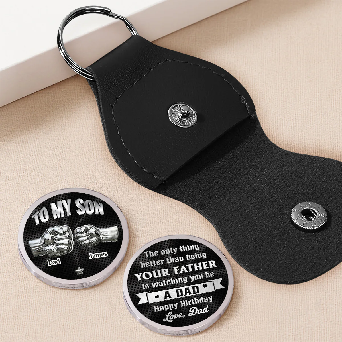 You Be A Dad Black Version - Personalized Custom Pocket Hug - Image 5