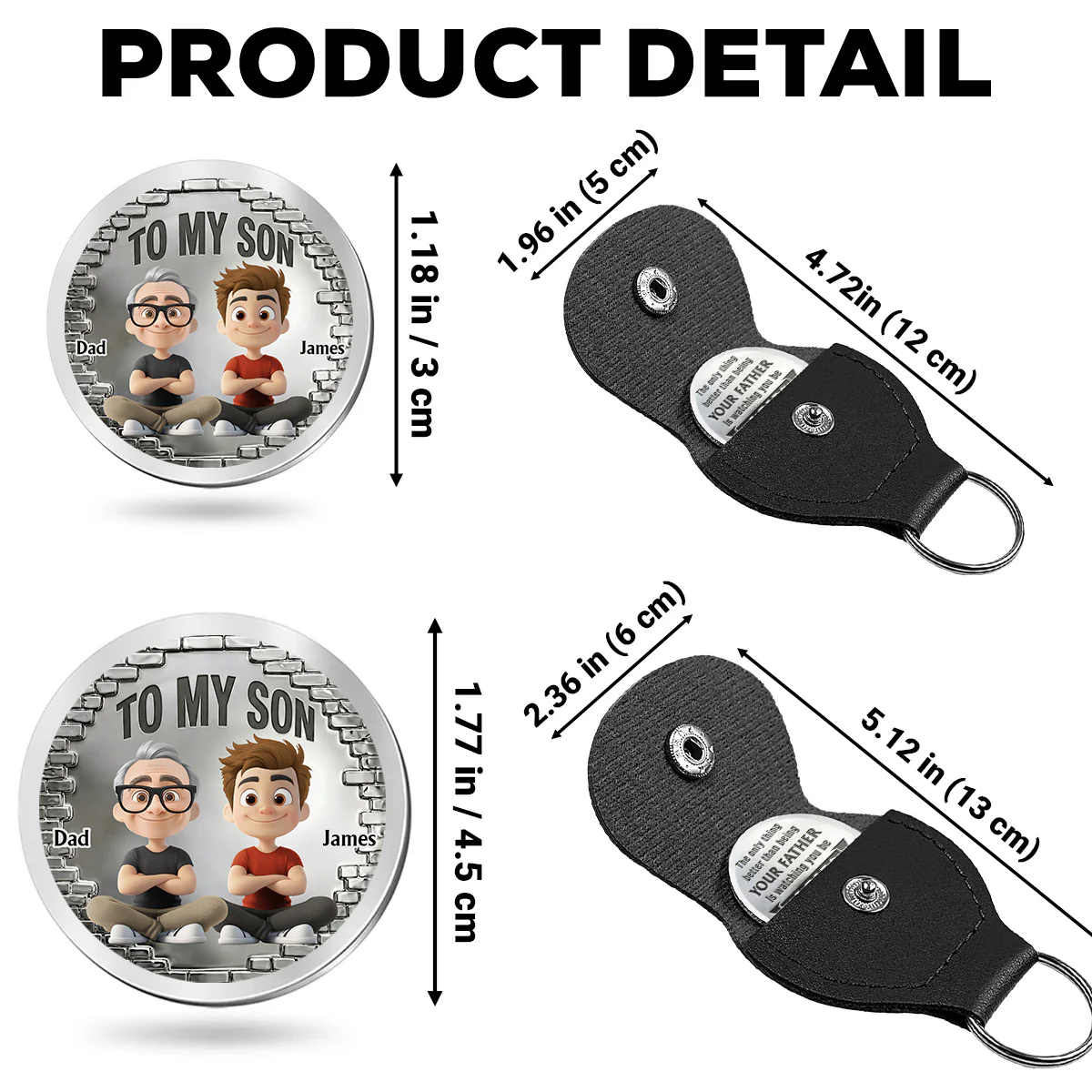 You Be A Dad Cartoon Version - Personalized Custom Pocket Hug - Image 6