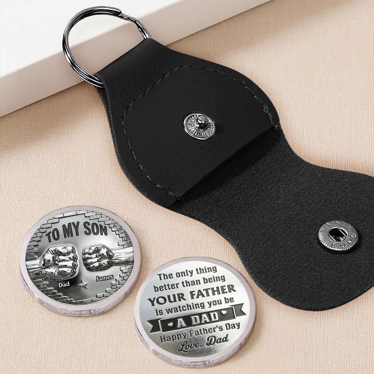 You Be A Dad Metal Version - Personalized Custom Pocket Hug - Image 5