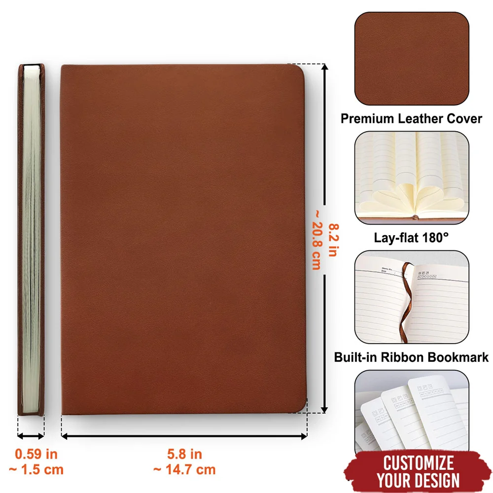 You Did It - Personalized Custom Leather Journal - Image 8
