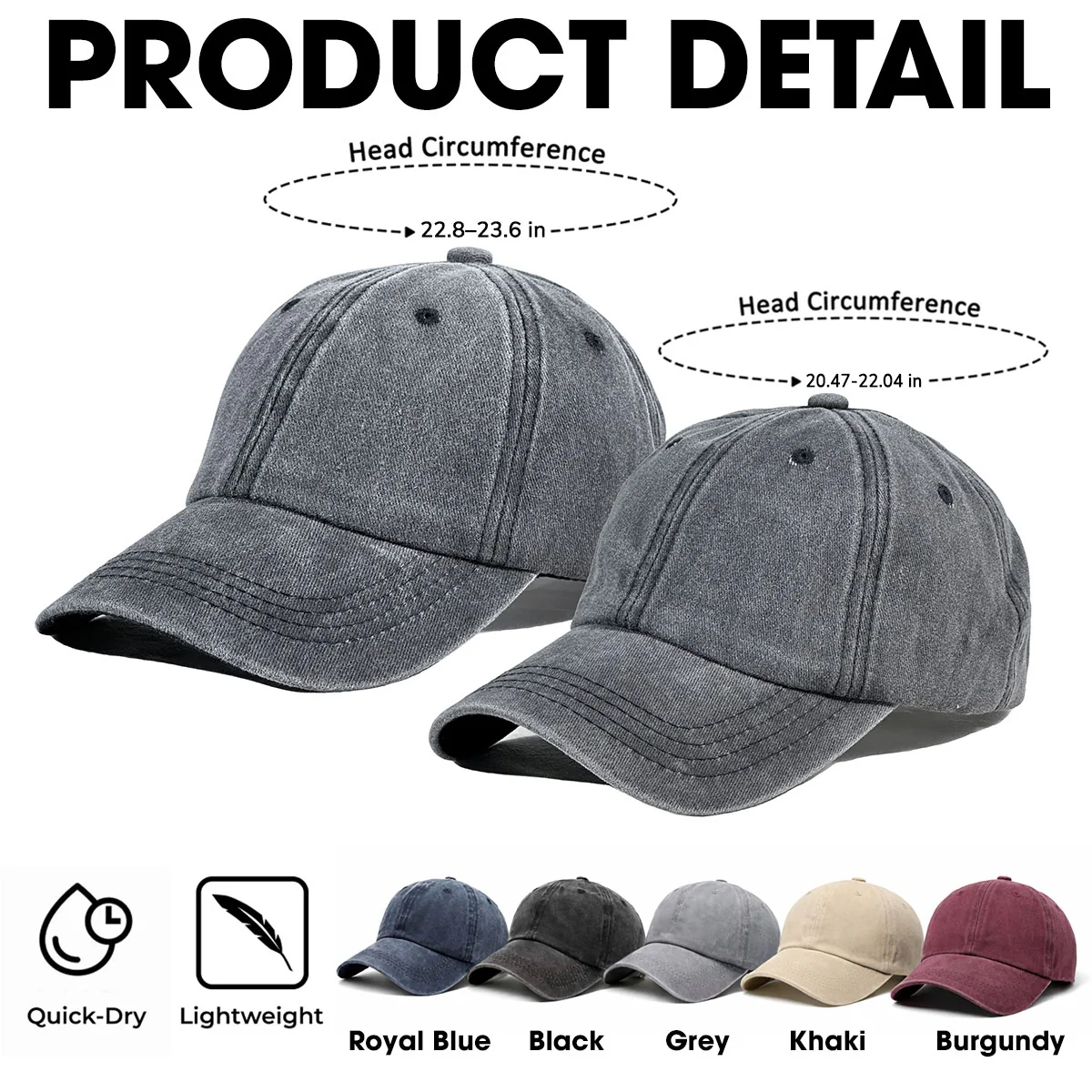 You Did It - Personalized Custom Vintage Washed Denim Cap - Image 5