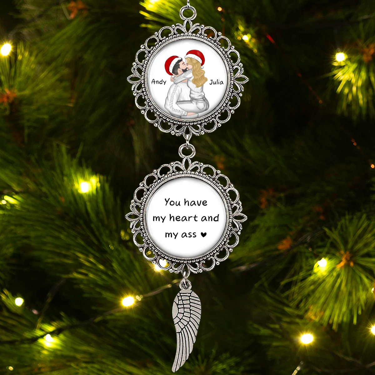 You Have My Heart - Personalized Custom Charming Ornament - Image 6