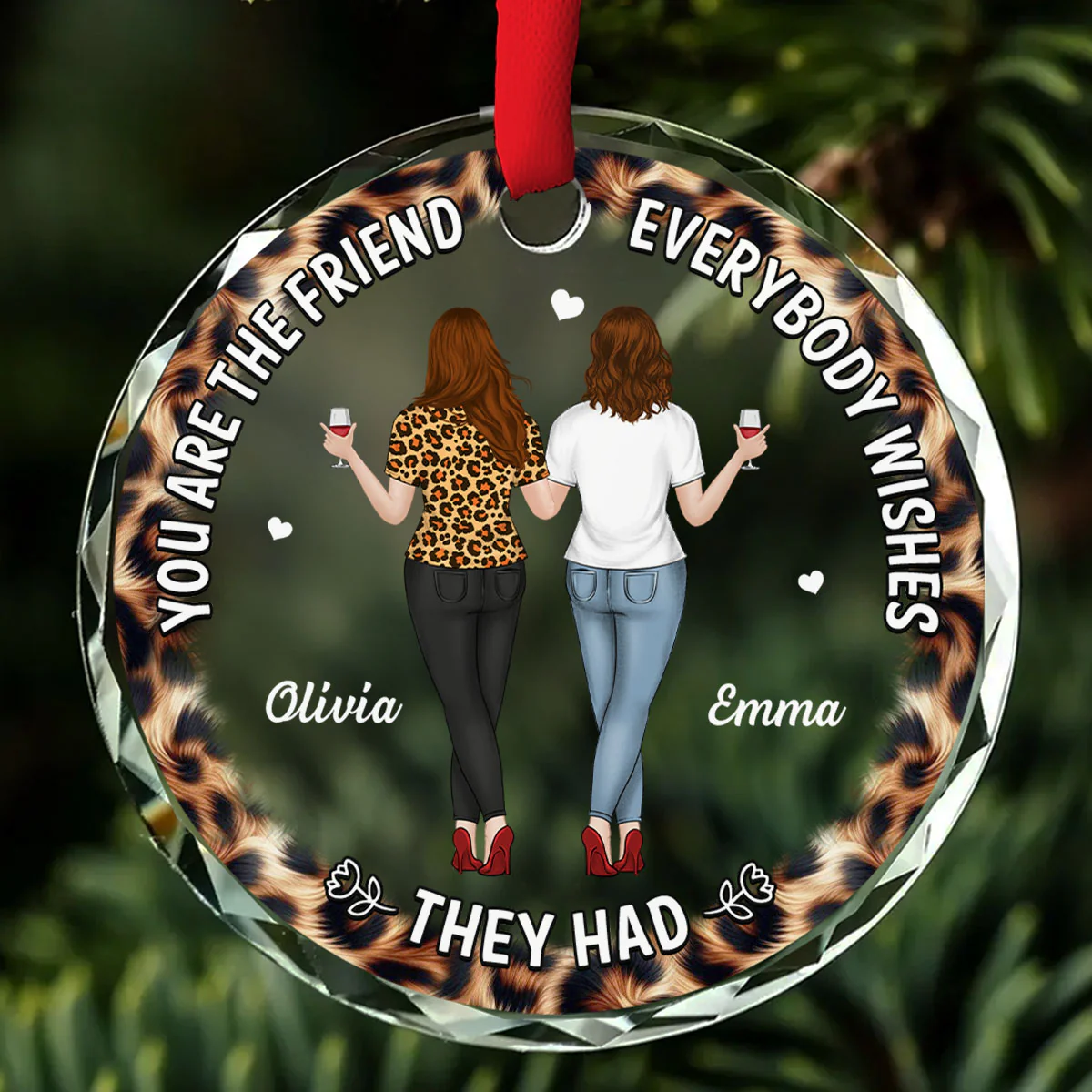 You Make Life Better - Personalized Custom Glass Ornament