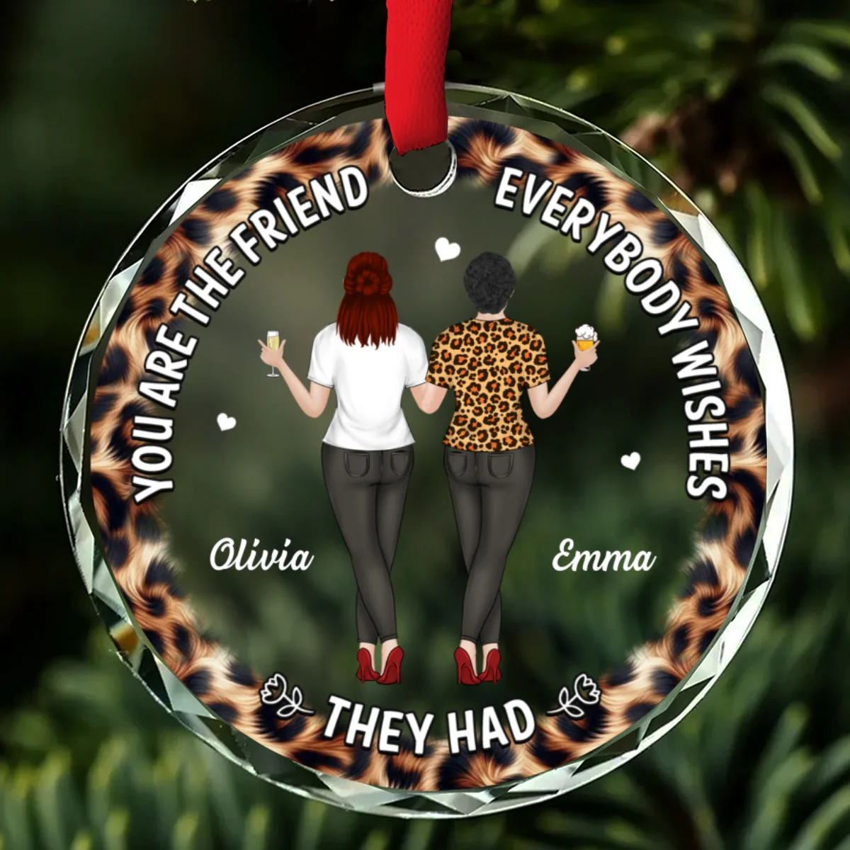 You Make Life Better - Personalized Custom Glass Ornament - Image 6