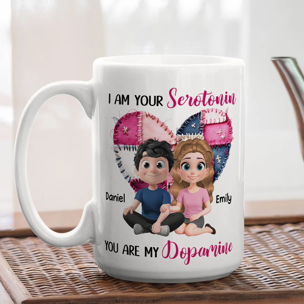 You Make My Heart Happy - Personalized Custom Coffee Mug - Image 3