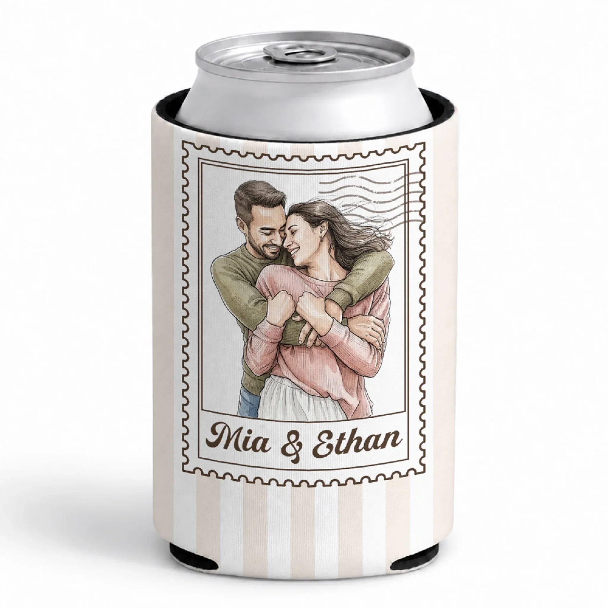 You & Me - Personalized Custom Skinny Can Cooler