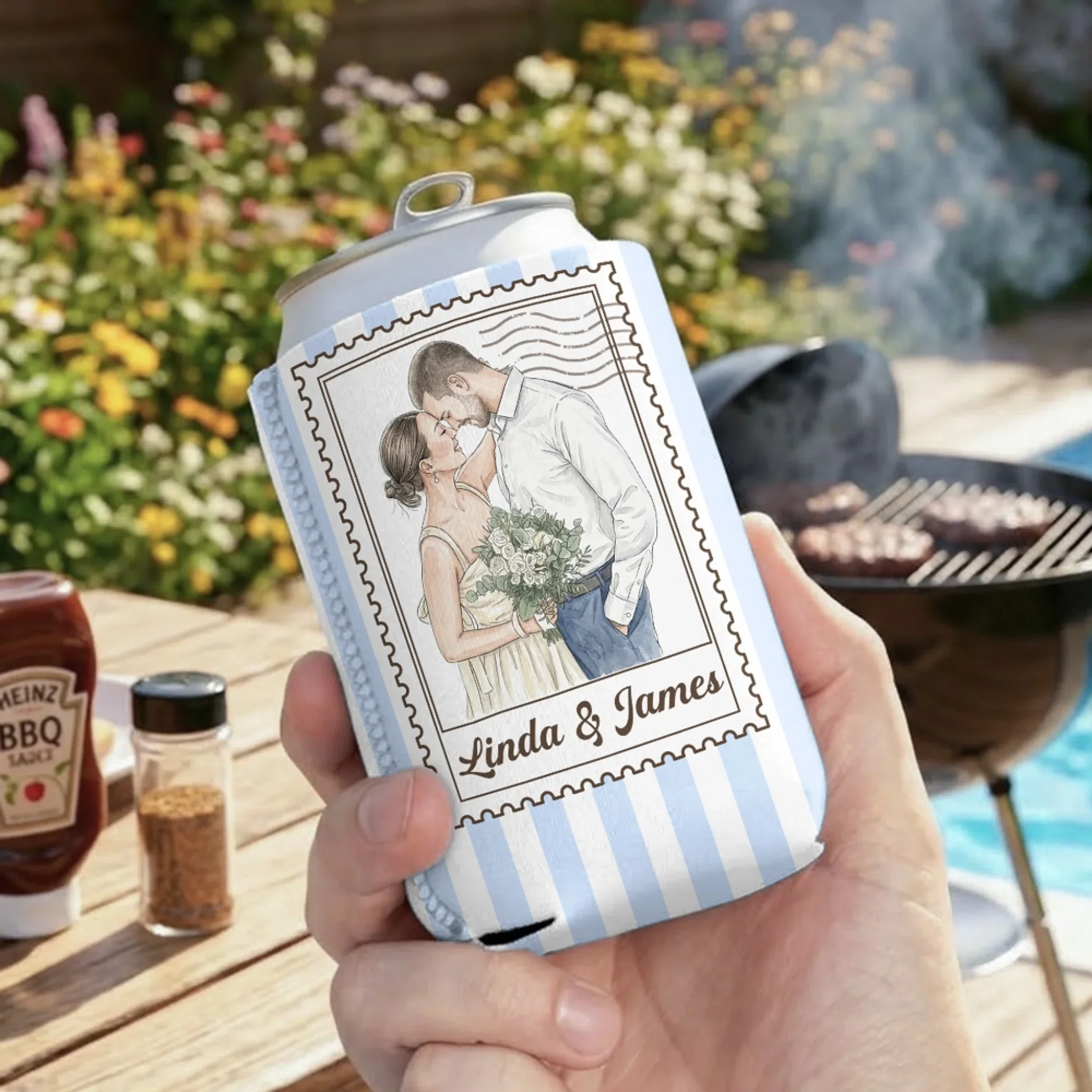 You & Me - Personalized Custom Skinny Can Cooler - Image 3