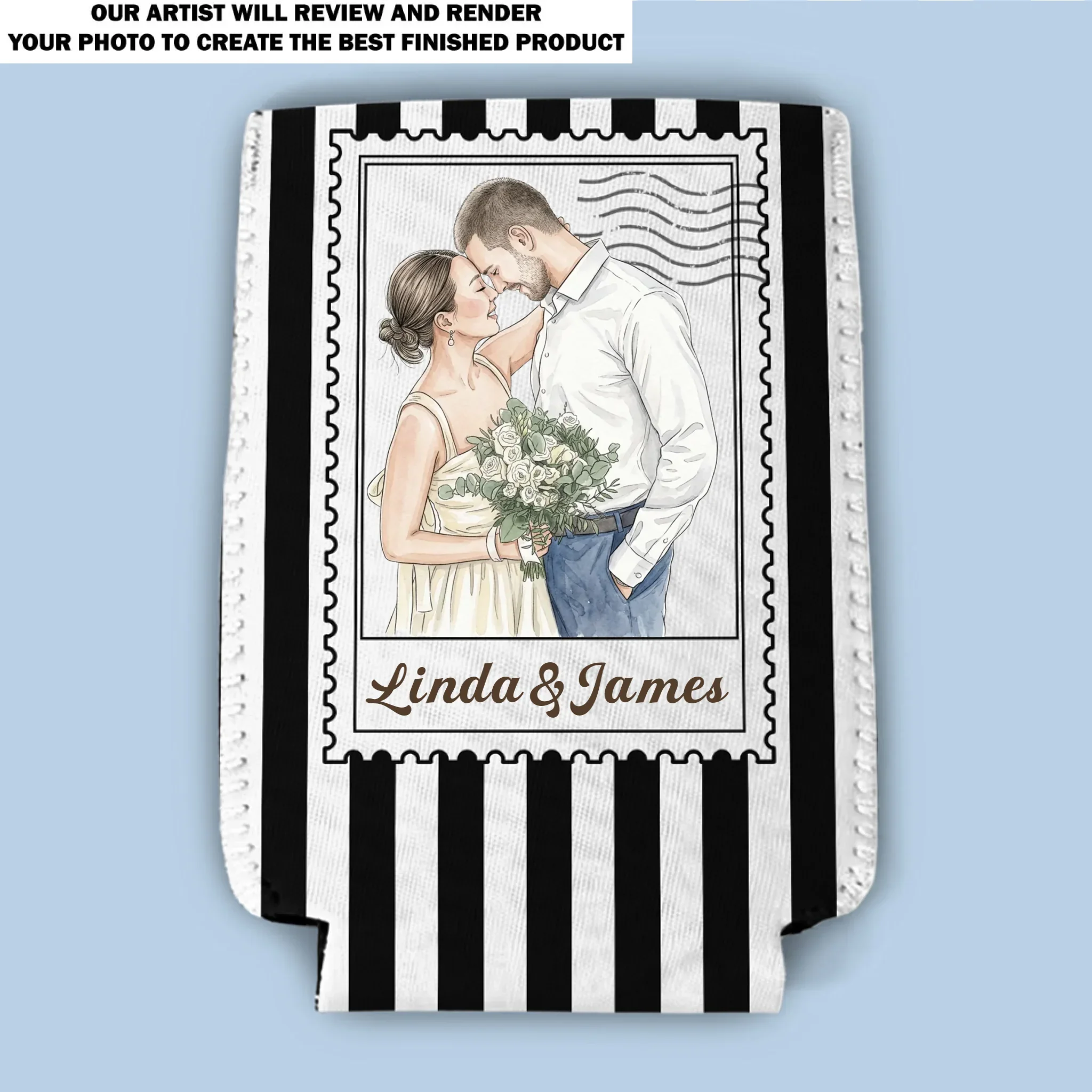 You & Me - Personalized Custom Skinny Can Cooler - Image 8