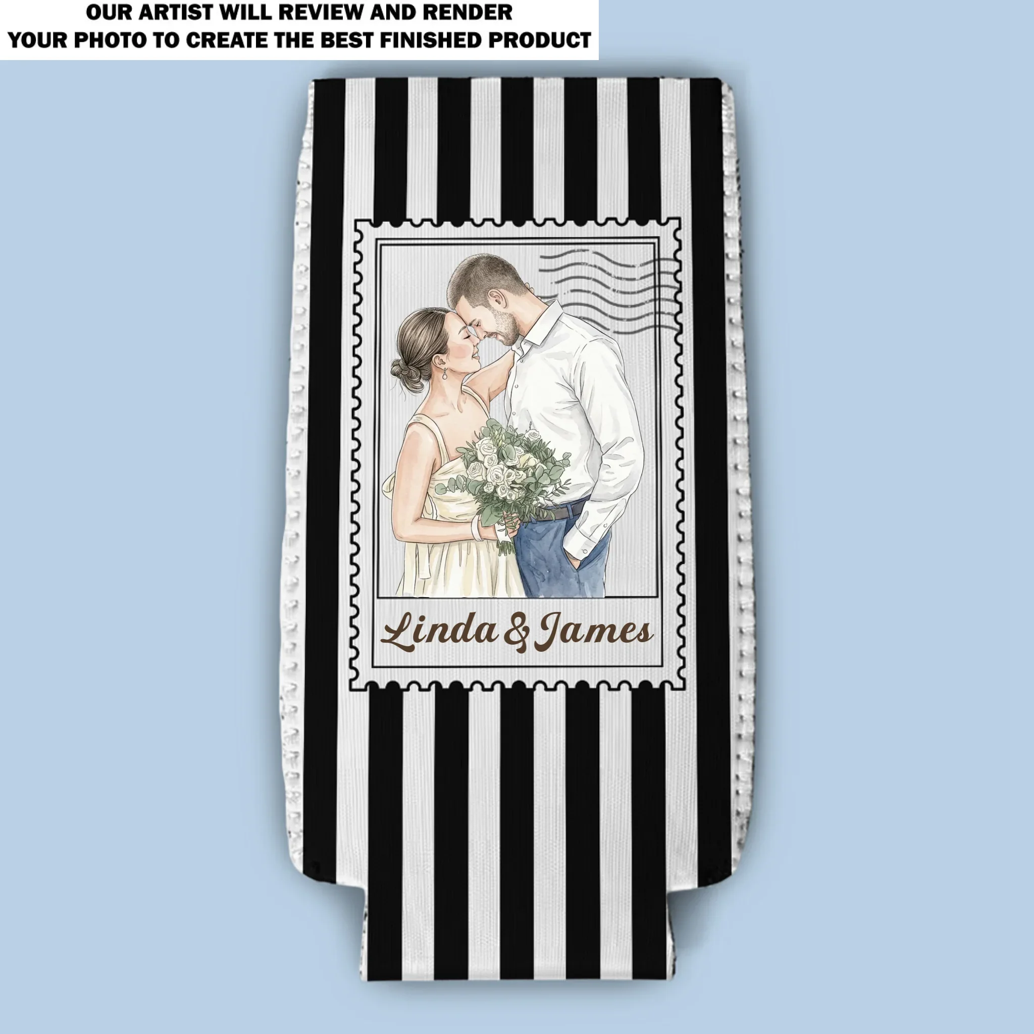 You & Me - Personalized Custom Skinny Can Cooler - Image 9