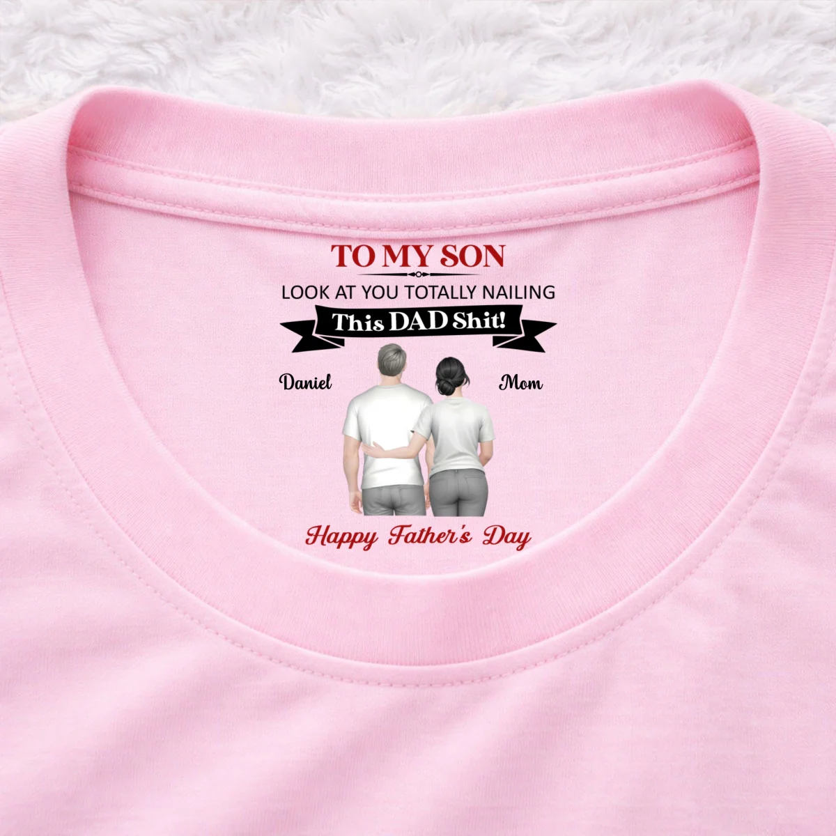 You Nailing This Dad Things - Personalized Custom Inside Neck Print T-Shirt - Image 9