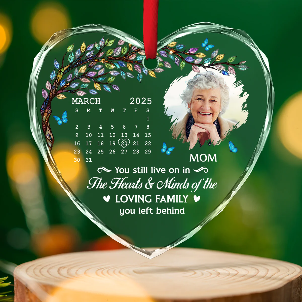 You Still Live On - Personalized Custom Glass Ornament - Image 3