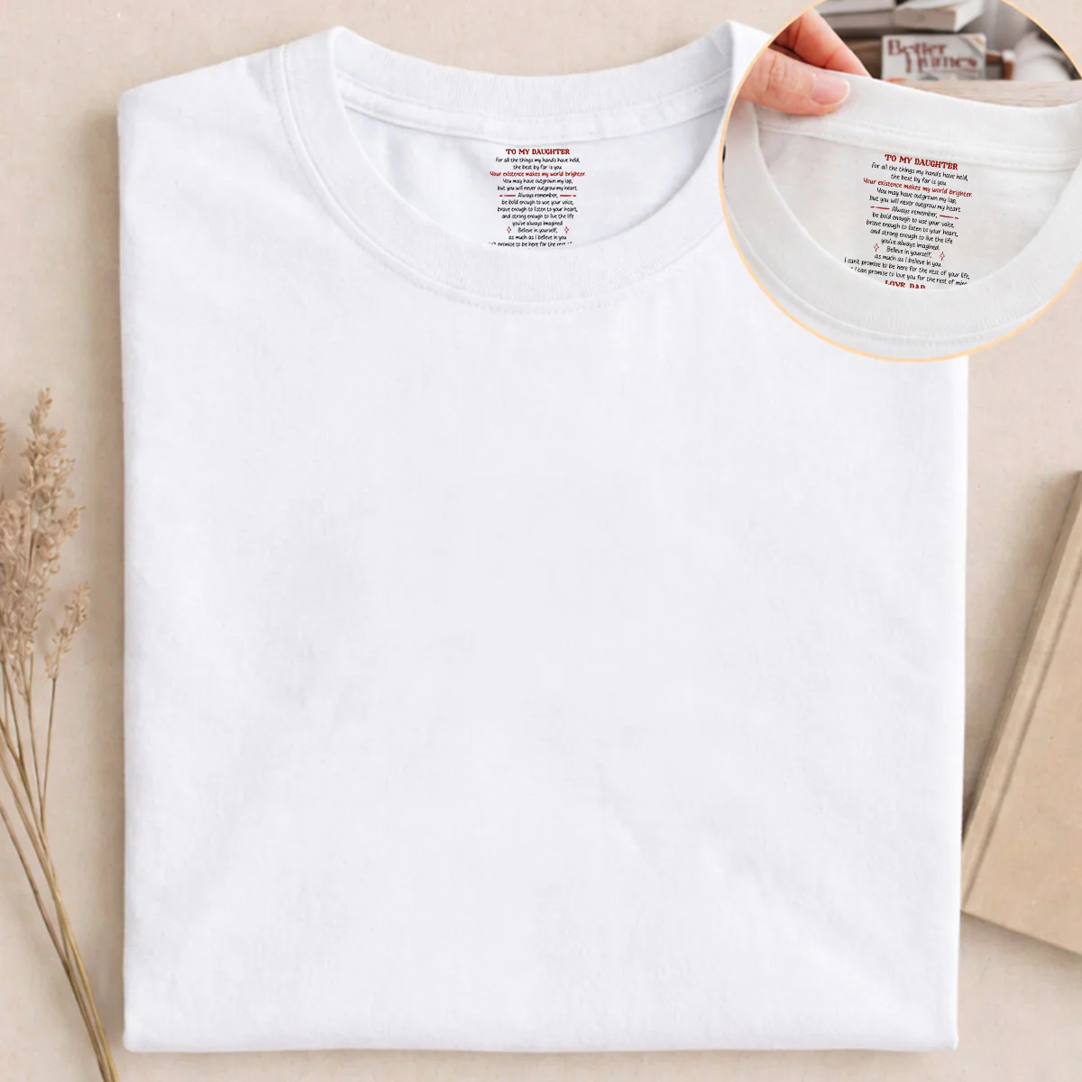 Your Existence Makes My World Brighter - Personalized Custom Inside Neck Print T-Shirt - Image 5