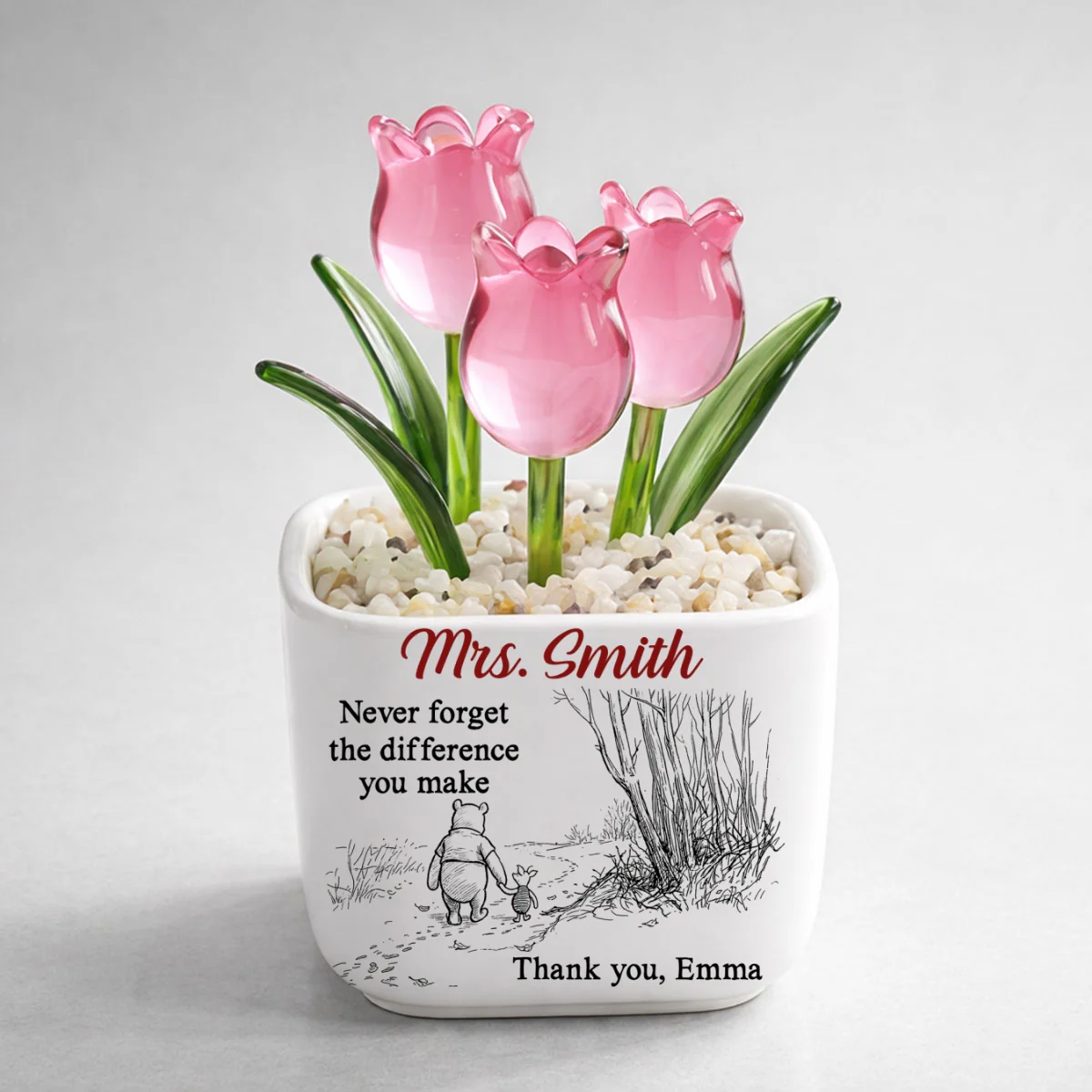 Your Kindness Inspires Growth - Personalized Custom Glass Everlasting Tulips - Image 10